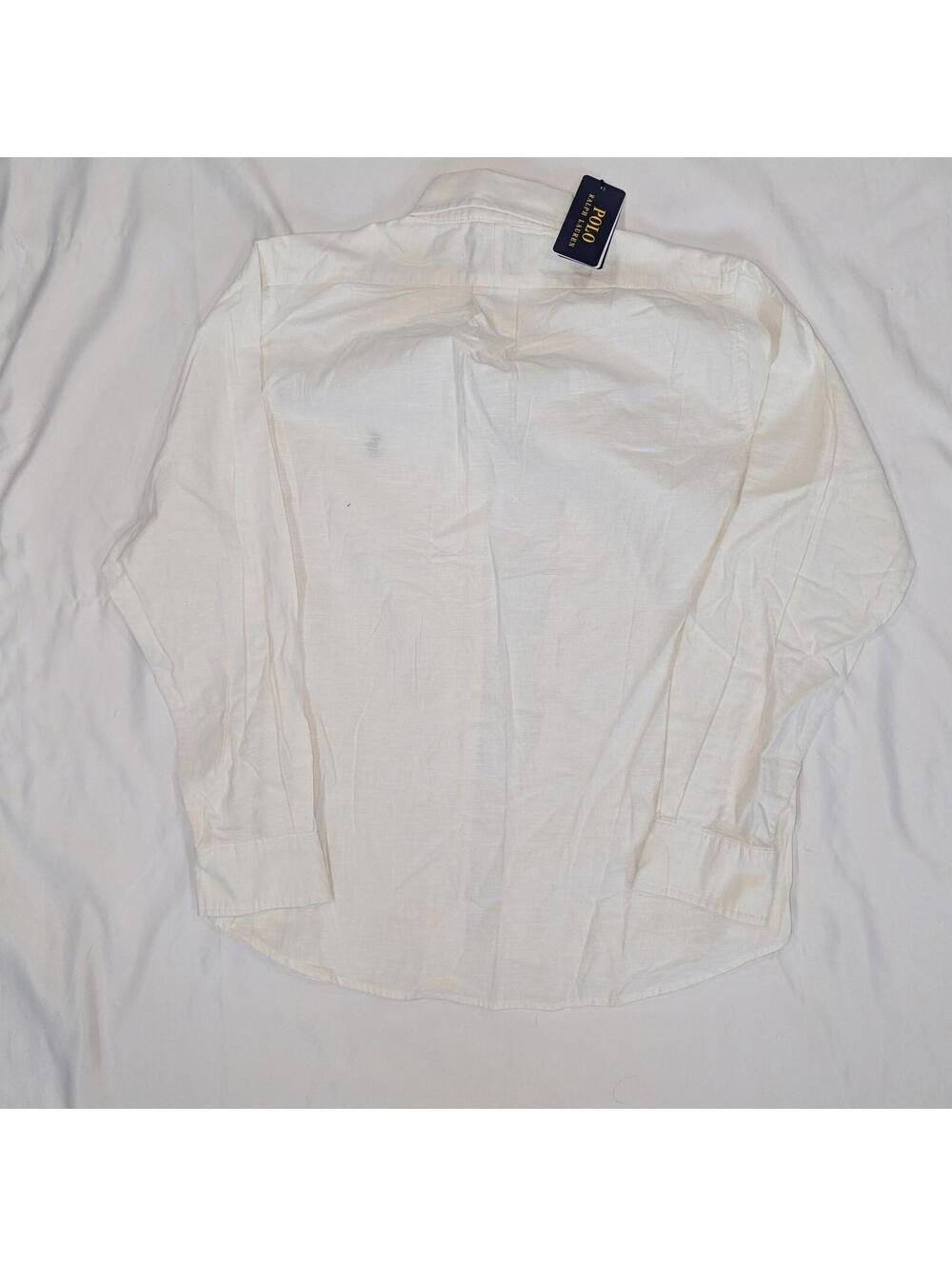 Polo Ralph Lauren Custom Slim Fit Oxford Shirt White Italian Yarn Unisex S NWT - Picture 3 of 12